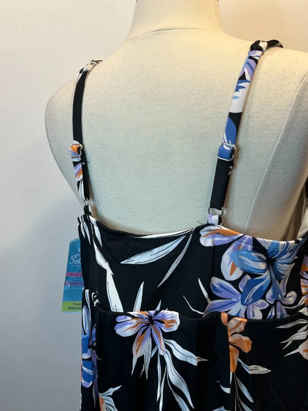 Swim Solutions Floral One-Piece Swim Dress - Size 20W - NWT $119 - Picture 6 of 7
